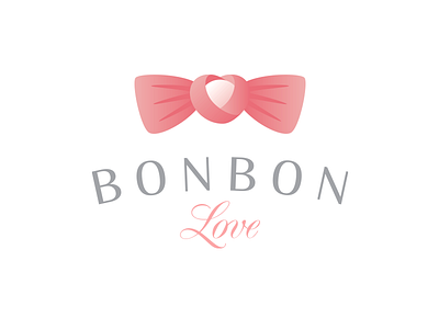 Bonbon Love bonbon bow bridal heart logo love pearl pink ribbon soft sweet wedding