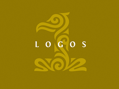 Logos 01 branding collection design floral identity illustration logo logofolio number one ornamental vector