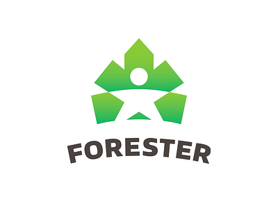 Forester eco ecology environment forest forester green guard logo man ranger star tree warden wood woodman woodward