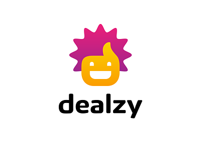 Dealzy deal discount face fun funny happy head logo smile thumb thumbs up youth