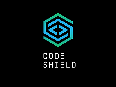 Code Shield brackets c code cyber hexagon letter logo maze programming s security shell shield smart tech