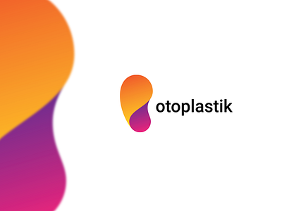 Otoplastik care chip design drop ear gradients hearing logo medical modern plastic shape shell