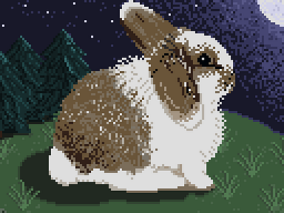 Sweet Buddy Bunny! Day #3 art challenge daily day illustration pixel pixel art