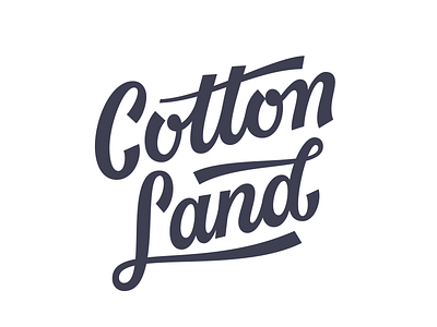 Cotton Land branding design hand lettering illustration lettering logo logotype script typography vector