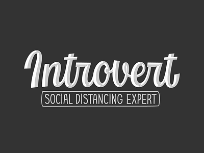 Introvert hand lettering introvert lettering logotype script typography vector