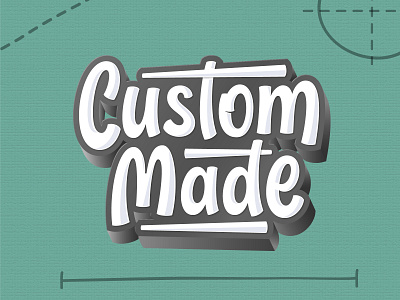 Custom Made custom custom made design hand lettering illustration lettering logo logotype script typography vector
