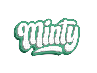 Minty badge food fresh lettering lettermark logotype mint minty packaging refresh refreshing