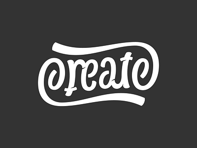 Create - ambigram ambigram hand lettering lettering script typography vector