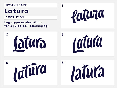 Latura - juice box branding custom custom type design explorations juice juice logo lettering logo logotype thumbnail typography vector