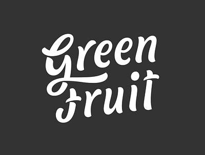 Green Fruit WIP branding fruit lettering letters ligature logotype type typography