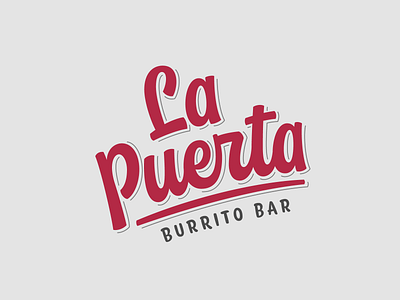 La Puerta branding burrito lettering logo logotype mexican restaurant script taco typography vector
