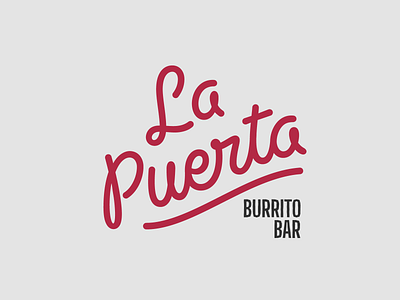 La Puerta burrito explorations logotype mexican taco