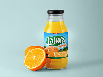 Latura packaging consumer goods juice label design orange packaging soft drink