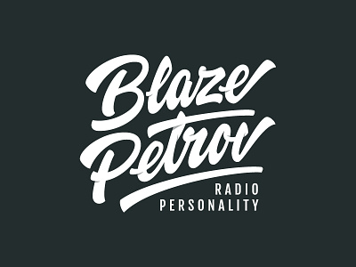 Blaze Petrov branding lettering logo logotype script typography vector