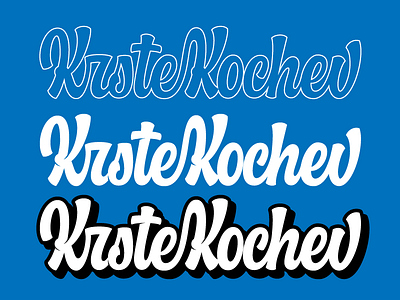 KrsteKochev branding cool design graffiti hand lettering illustration lettering logo logotype script shadow typography vector