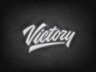 Victory cool design graffiti hand lettering illustration lettering logotype script shadow typography vector
