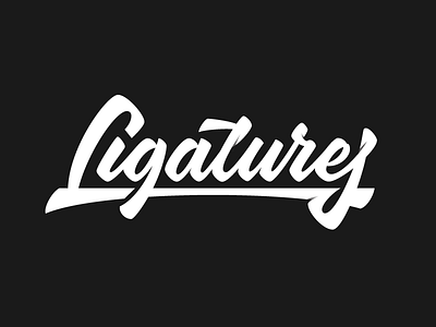 Ligatures lettering logotype script typography vector