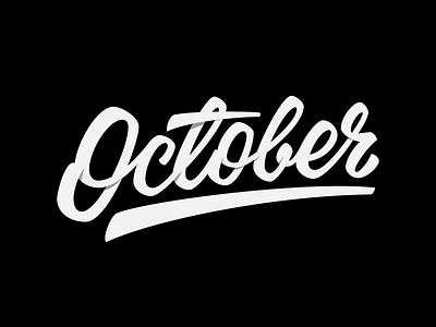 October in November branding design hand lettering illustration lettering logotype october script typography vector