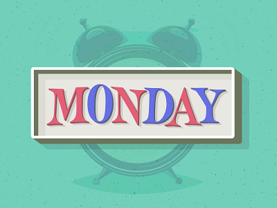 Monday colors cool design hand lettering illustration lettering monday serif typography vector