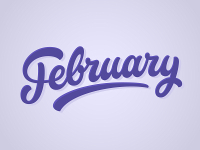 February cool design hand lettering illustration lettering logotype script typography vector