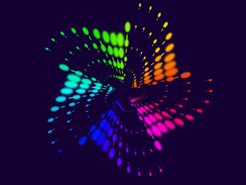 Rainbow Star Wave abstract dots hypnosis loop pure css rainbow star tsankashvili waterdrop