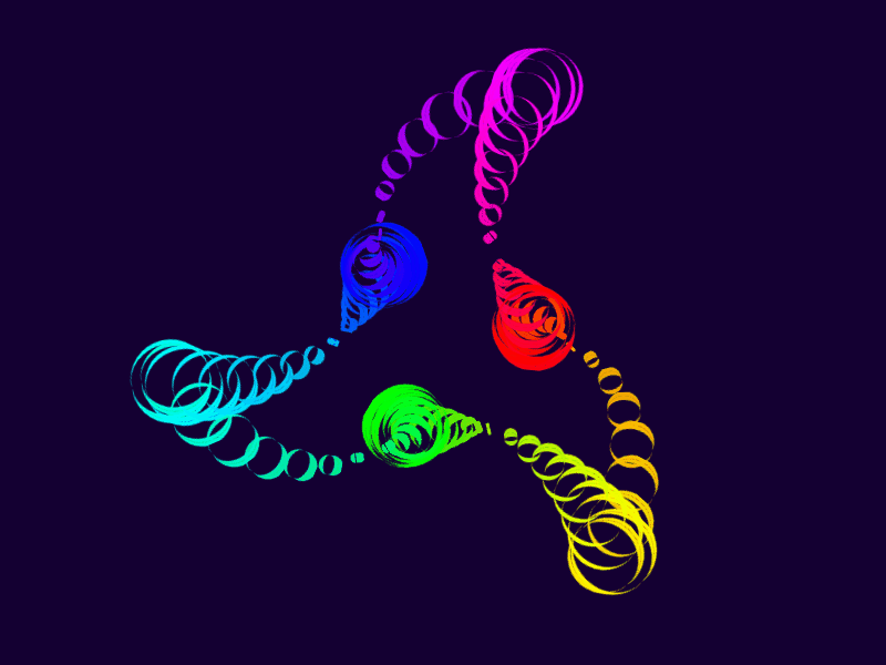 Rainbow Caterpillar animation caterpillar circle loop processing pure css rainbow tsankashvili