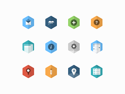 Flat Icons branding clean cryptocurrency flat hexagon iconography icons line minimal simple ui vector illustration