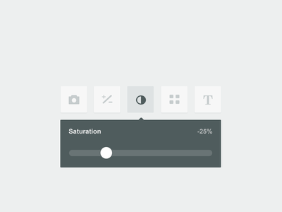 Editor buttons flat icons minimal simple slider