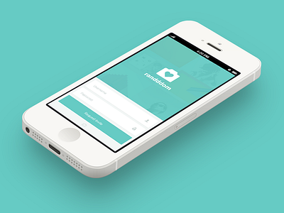 Randddom Landing Page app camera clean flat image ios iphone landing page minimal randddom sliding