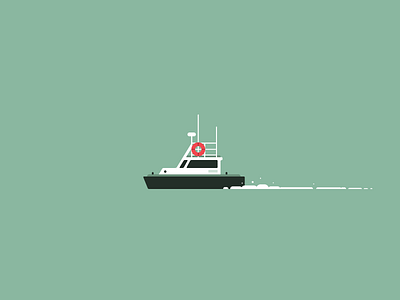 Boatin' boat clean foam illustration nautical simple vector