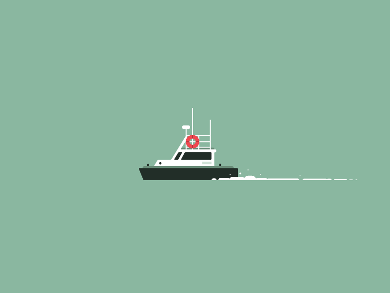 Boatin' GIF animated boat clean foam gif illustration nautical simple vector