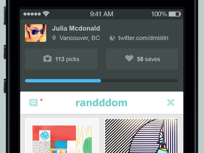 Profile & Loading app flat icons ios iphone 5 loading minimal randddom simple ui