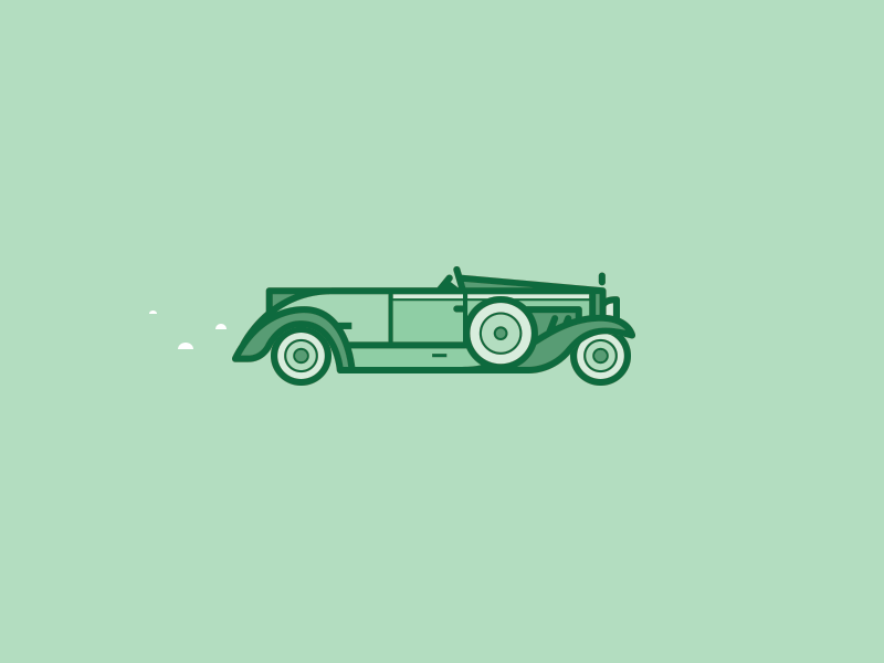 Gatsby GIF animated car flat gatsby illustration simple vector