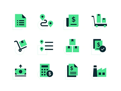 Travel Icon Set custom icons icon icon designer icon set iconography icons invoice location money payment travel trucking ui ux