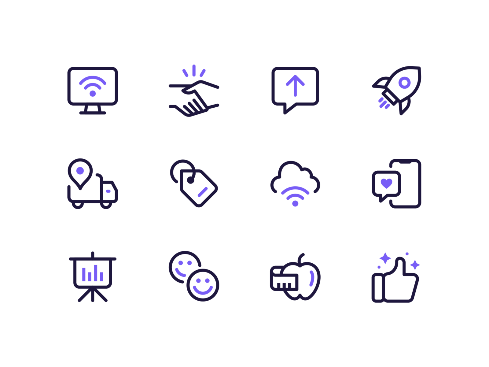 TV/Internet Icons by Dmitri Litvinov on Dribbble