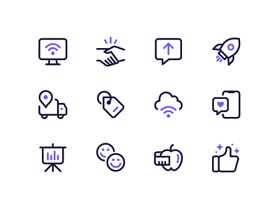 TV/Internet Icons approved cable cloud delivery icon designer icon set iconography icons internet liked shipped tag tv ui ux wifi
