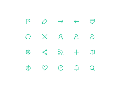 postach.io Icons app icons business icons flat flat icons iconset like line notifications search settings sync