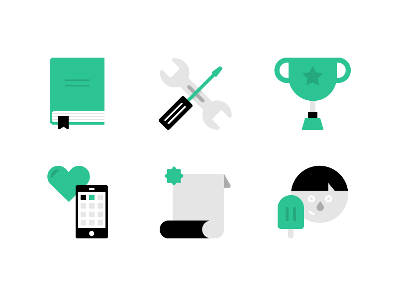Icons Icons Icons ice cream icon phone icon trophy icon book icon illustration flat design icon set icons simple falt create