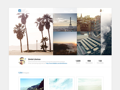 Instagram Redesign Web app edit header images instagram profile redesign web