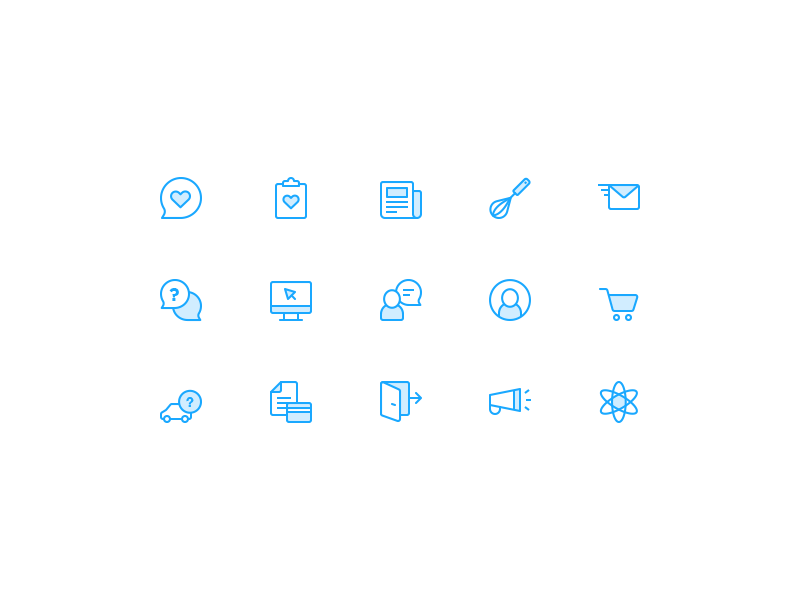 Cleanse Icons billing cart cleanse communication dashboard email faq icon set iconography icons recipe set