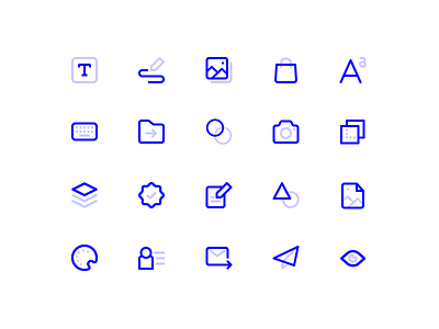 Icons Set art font icon set icons image png profile register save shop two tone icons type
