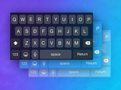 Dark iOS Keyboard (PSD) dark gui ios iphone keyboard ui