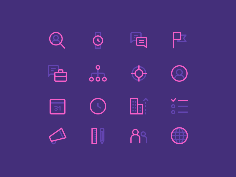 Marketing Icons by Dmitri Litvinov on Dribbble