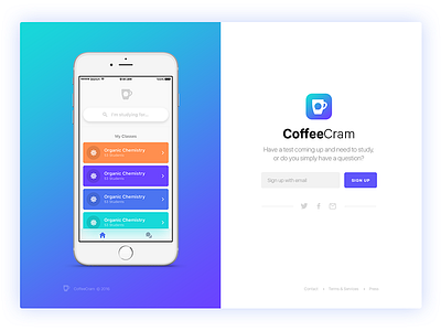 Coffeecram Landing Page