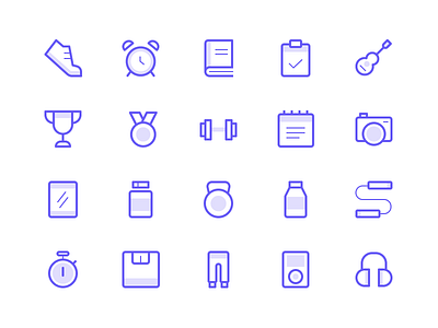 Workout Icons by Dmitri Litvinov on Dribbble