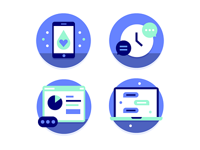 Medical Icons heart icon set illustration medical medical icons messaging phone pulse stats time vector artwork