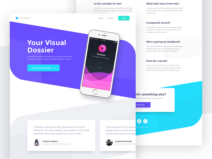 Landing Page by Dmitri Litvinov on Dribbble