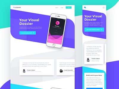 Vossier Landing Page by Dmitri Litvinov on Dribbble
