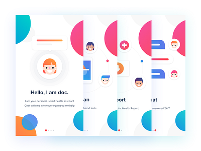 Medical Onboarding app characters chat import ios medical onboarding scan welcome