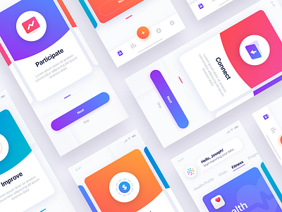 Medical Onboarding Screens connect fitness health ios iphone medical onboarding participate tutorial